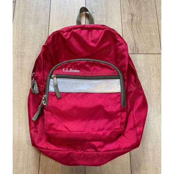 L.L. Bean Bags Ll Bean Red Backpack Reflective Book Bag Day Pack Outdoor Hiking School